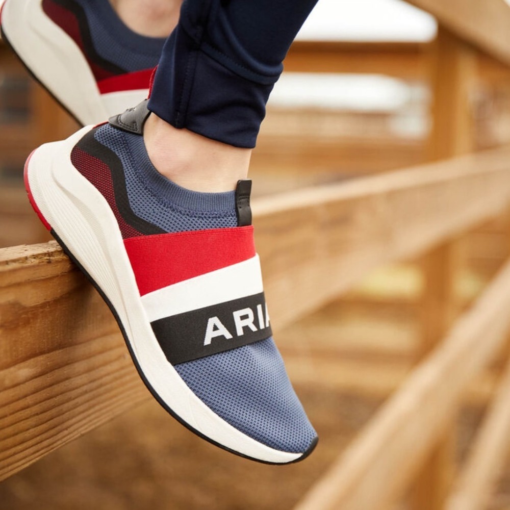 Ariat Ignite Slip-On Trainer Women's Sneakers Red/White/Blue |‎ Size 7B